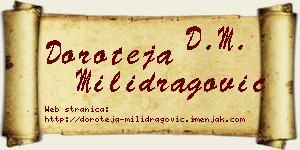 Doroteja Milidragović vizit kartica